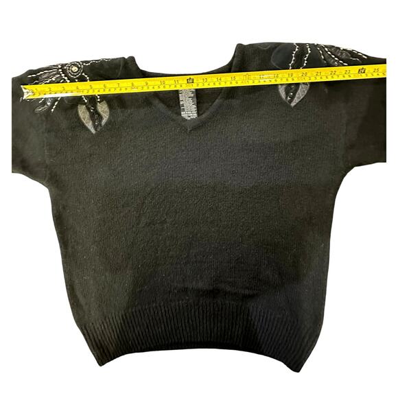 VTG 90's IB Diffusion Women's SZ S Embellished Sweater-Silk Angora Lambs Wool - Picture 13 of 16